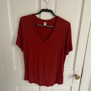 Burnt Orange V-Neck Tee